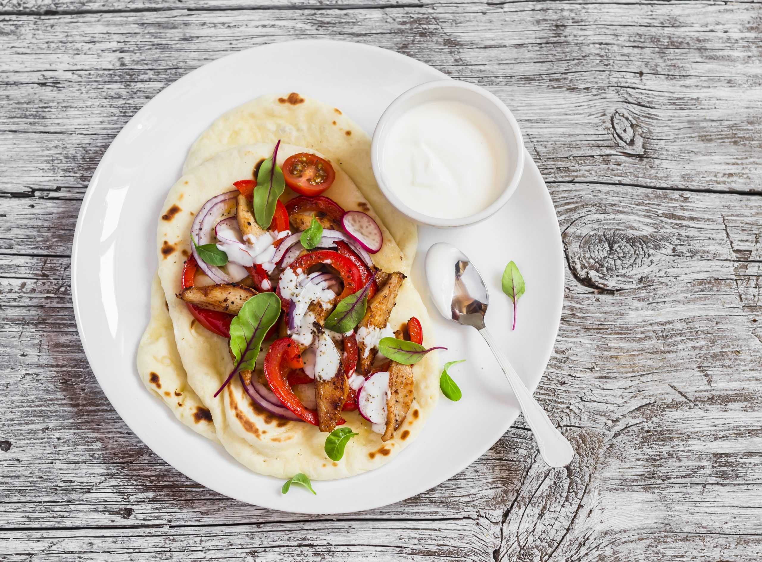 Freshly Made Naan Bread Wraps